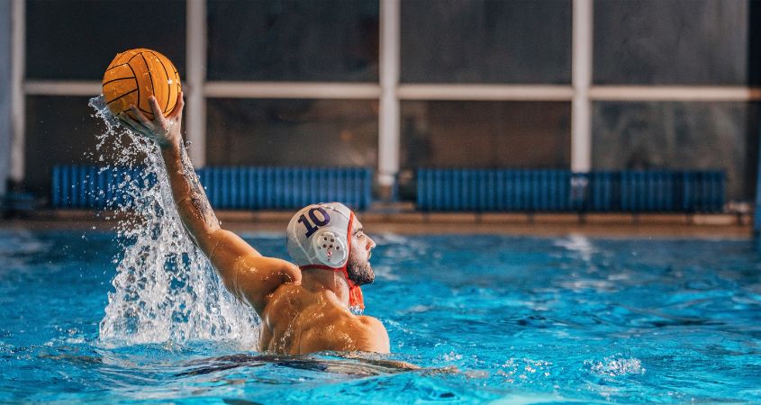 man playing water polo