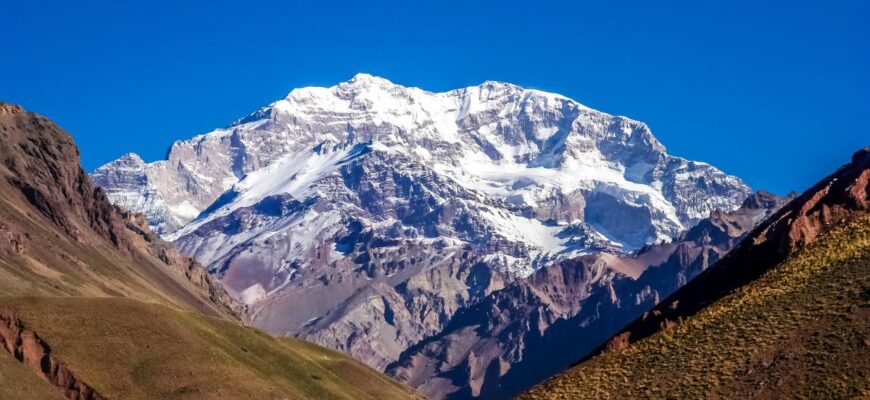 Mount Aconcagua is the highest mountain in Aguentina and South America